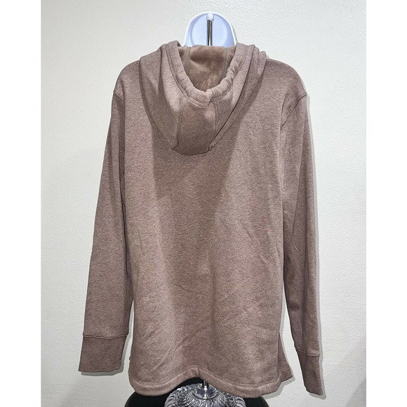 Isaac Mizrahi Live Brown Zip-Up jacket With Hood, Lined, Woman Size M AT - Picture 2 of 8